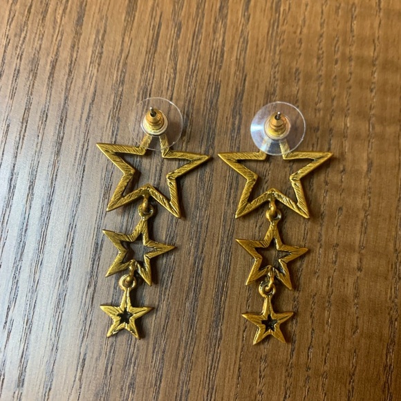 PRELOVED BEADED STAR EARRINGS - Picture 3 of 3